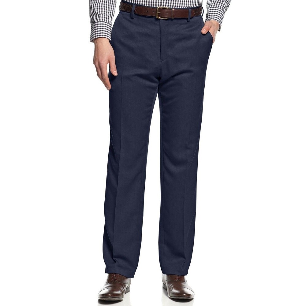 $85 NEW KENNETH COLE REACTION MENS 36X32 BLUE URBAN HEATHER DRESS PANTS/SLACKS